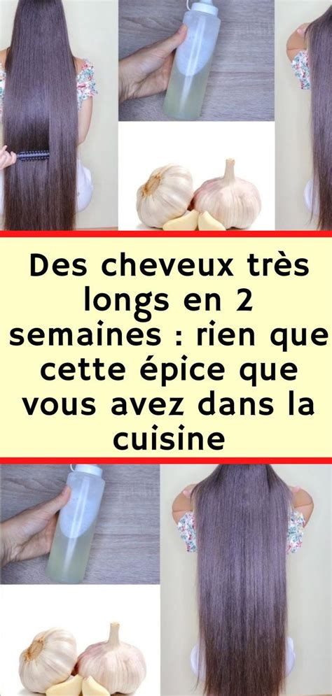 Des cheveux très longs en 2 semaines rien que cette épice que vous