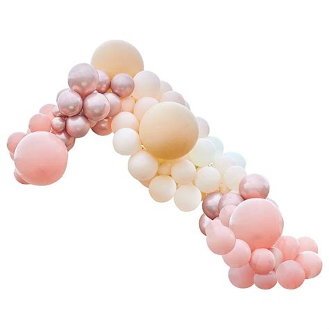 Kit Arche Luxe De 200 Ballons Rose Gold Métalliquepêchecorailrose