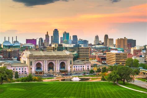 Kansas City Missouri Usa Downtown Skyline Stock Photo Image Of