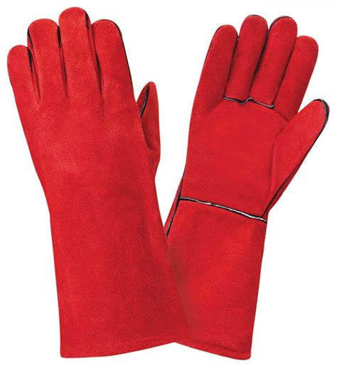 Heavy Duty Leather Gloves – Red – Wintess Commercial