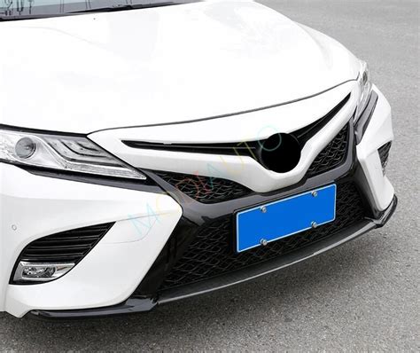 For 2018 Toyota Camry Carbon Fiber Front Bumper Moulding Cover Trim