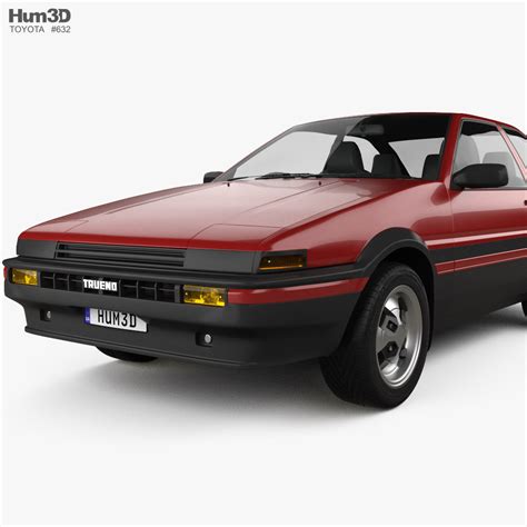 Toyota Sprinter Trueno GT-Apex 3-doors 1989 3D model - Download Hatchback on 3DModels.org