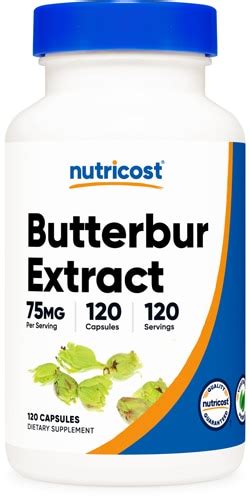 Nutricost Butterbur Extract 75 Mg 120 Capsules Vitacost