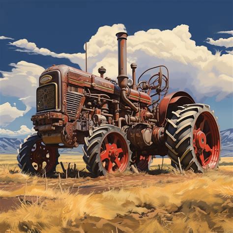 Premium AI Image | Mechanical Marvels Portraying the Genius of Farm ...