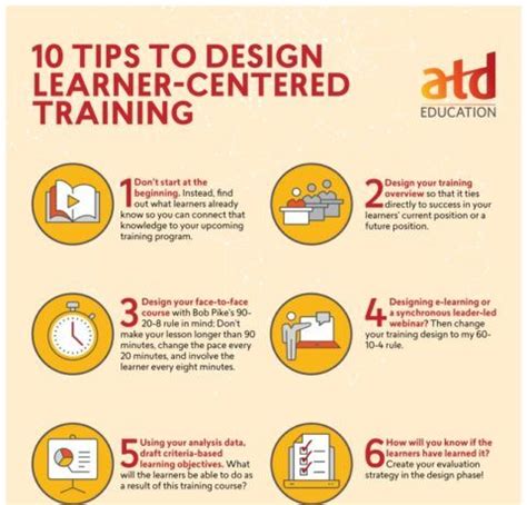 Tips For Learner Centered Training E Learning Infographics