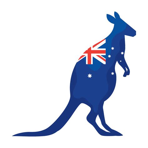 australian flag in kangaroo 14481679 Vector Art at Vecteezy