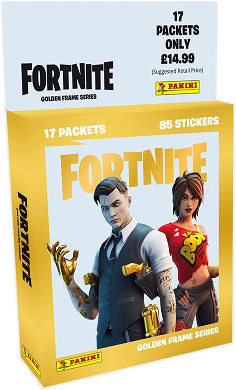 Panini Fortnite Gold Frame Sticker Collection Mega Multiset Amazonca