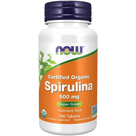 Now Foods Spirulina Mg Nutrient Rich Superfood Tablets Tablets