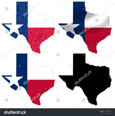 Us Texas State Flag Over Map Stock Illustration 132392921 | Shutterstock