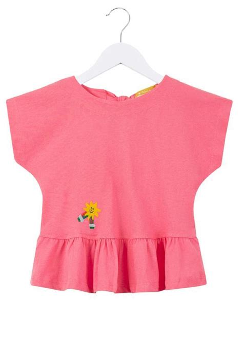 Blusa Menina De Malha Bordado Florescer Rosa Fabula