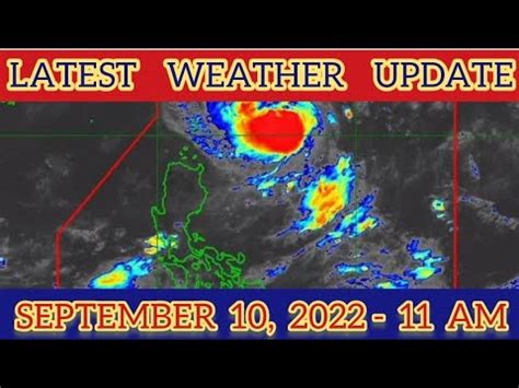 ULAT PANAHON NGAYONG SEPTEMBER 10 2022 11AM BAGYONG INDAY LATEST