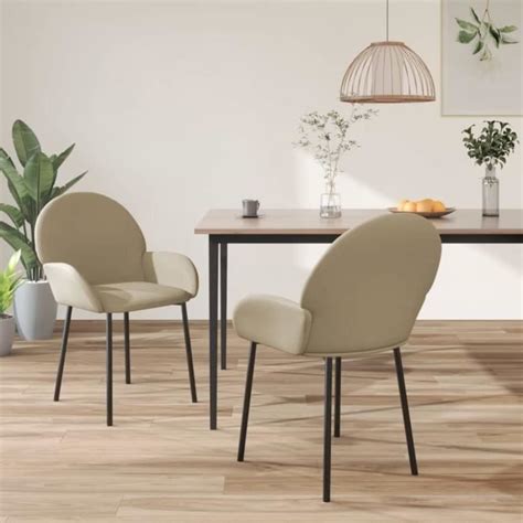 VidaXL Chaises de salle à manger 2 pcs Cappuccino Similicuir 344760