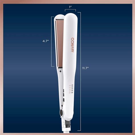 Conair Double Ceramic Flat Iron 1 Inch Digital Flat Iron Whitewhite 1 14 Inch Conair