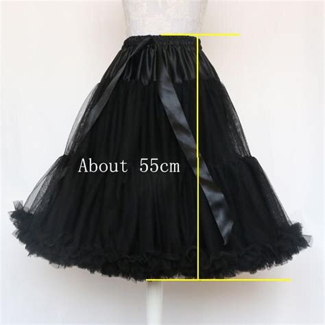 55 Cm Lengte Wit Zwart Rood Petticoat Voor Cosplay Grandado