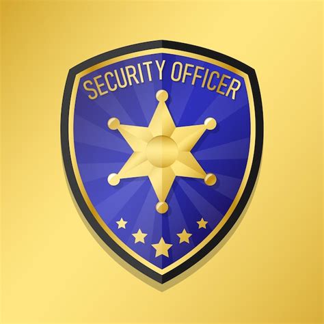 Premium Vector Security Officer Badge For Agent Illustration Vector