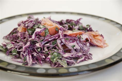 Red Cabbage and Kale Salad - Delights Of Culinaria