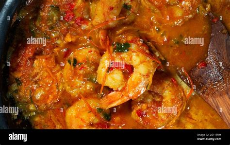 Top View Of Shrimps Stew Moqueca Brazilian Dish Stock Photo Alamy