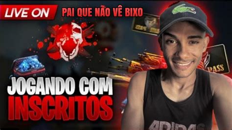 FREE FIRE LIVE DO PAI QUE NÃO VÊ BIXO JOGANDO OS INSCRITOS