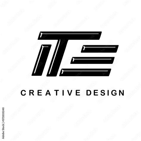 ITE letter logo design. ITE letter on white background. ITE minimalist and classic logo design ...