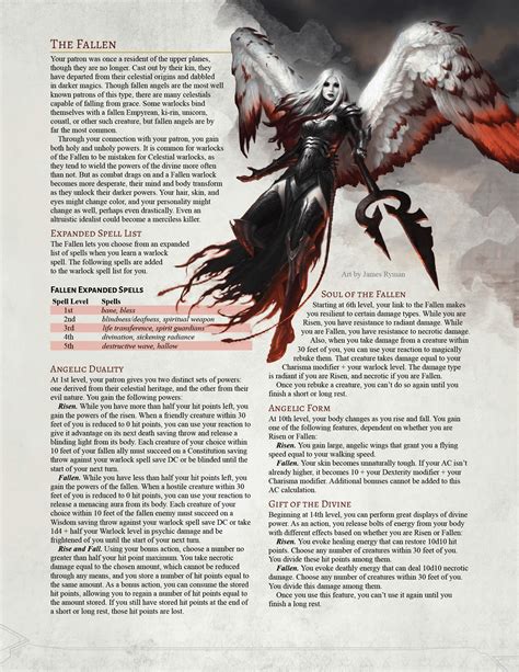 The Fallen A Warlock Patron For Those That Walk The Line Between Good And Evil Unearthedarcana