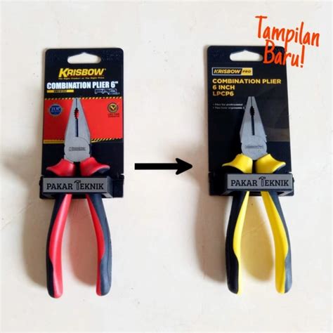 Jual Tang Kombinasi Merah Combination Plier Red 6 Krisbow Shopee