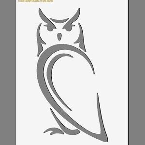 Owl Stencil Reusable Colour Draw Paint Custom Wall Stencil Art A3 A4