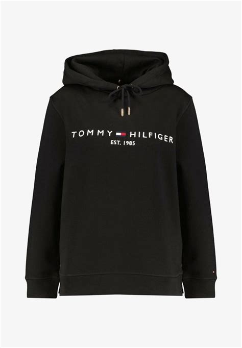 Tommy Jeans Center Badge Hoodie Kapuzenpullover Blackschwarz