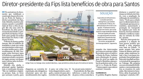 Sopesp Diretor presidente da Fips lista benefícios de obra para Santos