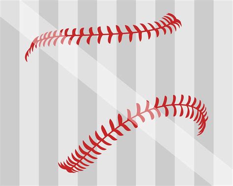 Baseball Stitches Svg Baseball Svg Files Baseball Laces Svg Vector Files for Cutting, Printing ...