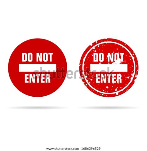 Vektor Stok Do Not Enter Sign Red Color Tanpa Royalti