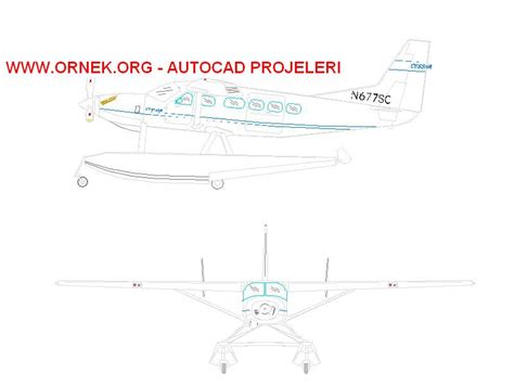 Proje Sitesi Uçak Autocad Projesi