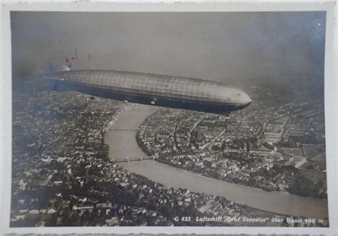 Graf Zeppelin Ch Fahrt X Orig Fotopostkarte Ber Basel Kaufen