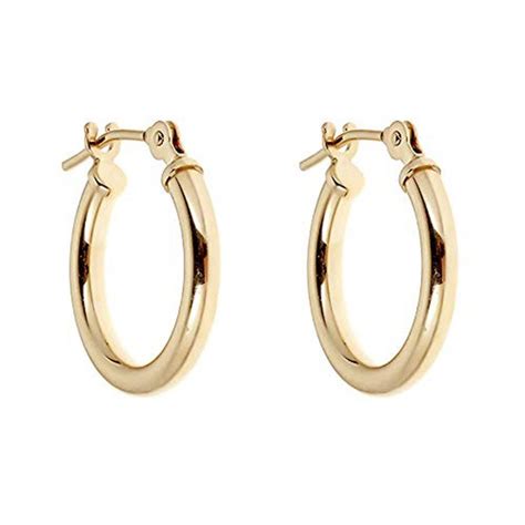 10k Gold Hoop Earrings Etsy