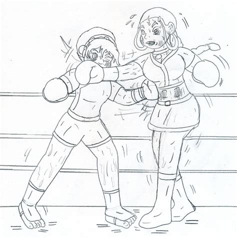 Boxing Katara Vs Toph Between Fight By Donasker On Deviantart