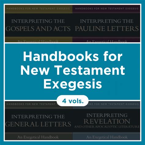 Handbooks For New Testament Exegesis Hnte 4 Vols Logos Bible