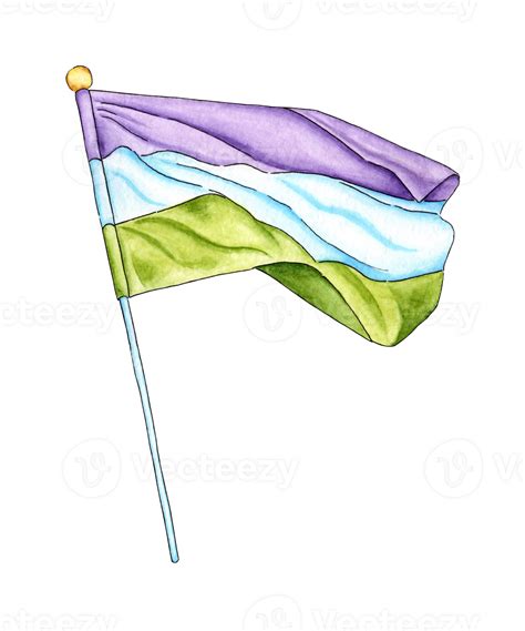 Aquarell Illustration Von Das Flagge Von Das Suffragetten Lila Weiss