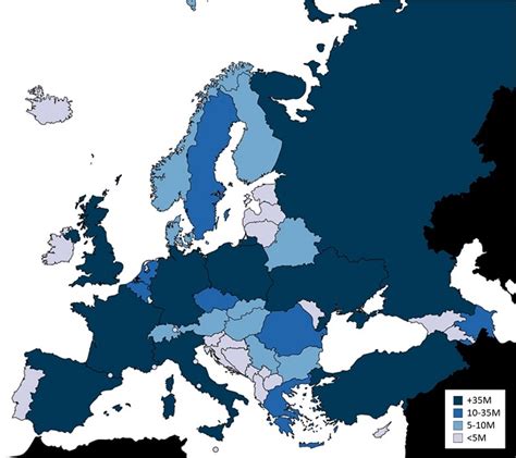 Países De Europa Por Población 2023 — Saber Es Práctico