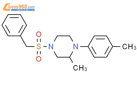 898083 21 1 4 Benzylsulfonyl 2 methyl 1 4 methylphenyl piperazine化学式