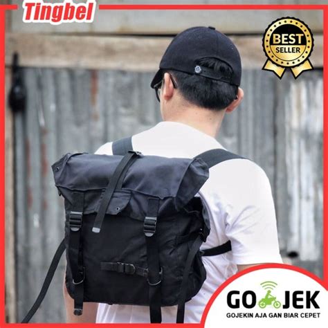 Jual TAS RANSEL TNI Militer Tentara M 1945 SELEMPANG TEMPUR TNI Hitam