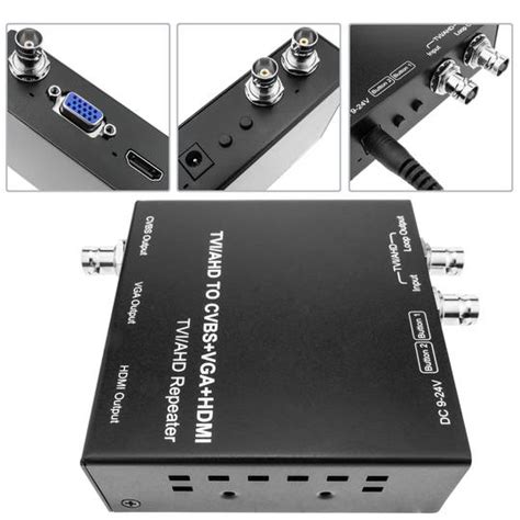 Hdtv Coaxial Video Adapter Converter Tvi Cvi And Ahd To Cvbs And Vga