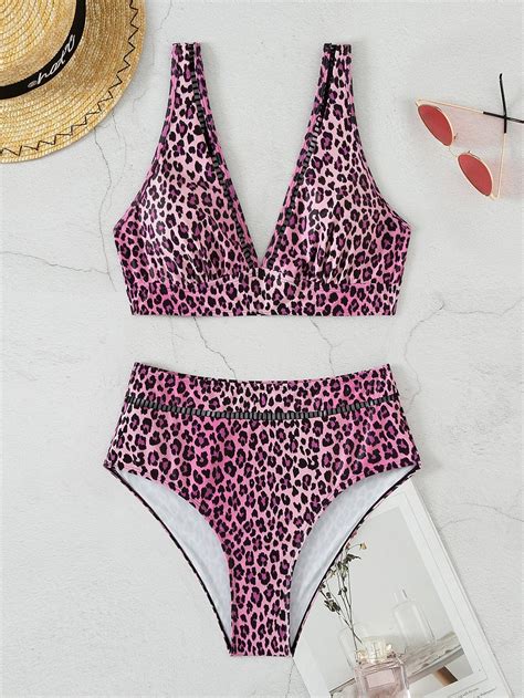 Leopard High Waisted Bikini Shein Usa