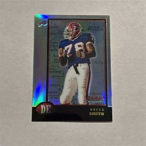 Bruce Smith Bowman Chrome Interstate Refractor Parallel Bills