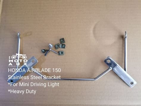 Honda Airblade Mini Driving Light Stainless Bracket Painted