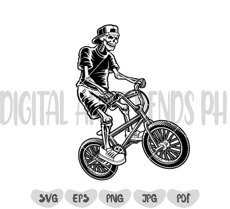 Skeleton Riding Bicycle Svg Cycling Svg Bike Svg Bmx Ph