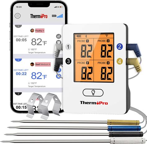 Thermopro Tp Ft Wireless Meat Thermometer With Probes Bluetooth