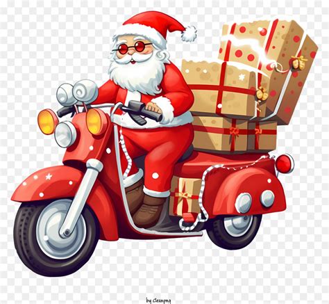 Le Père Noël Moto Présente PNG Le Père Noël Moto Présente