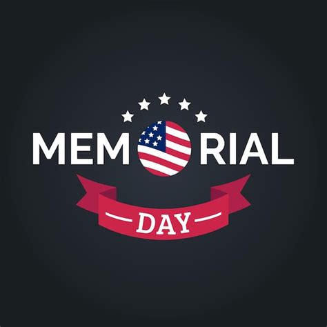 Premium Vector Vector Happy Memorial Day Card National American Holiday Illustration With Usa