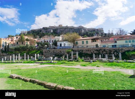 Athens And Acropolis Stock Photo Alamy