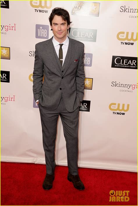 Ian Somerhalder And Nina Dobrev Critics Choice Awards 2013 Photo