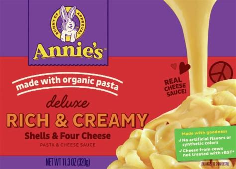 Annie's Homegrown Four Cheese Deluxe Mac N Cheese, 12 pk / 11.3 oz - Kroger